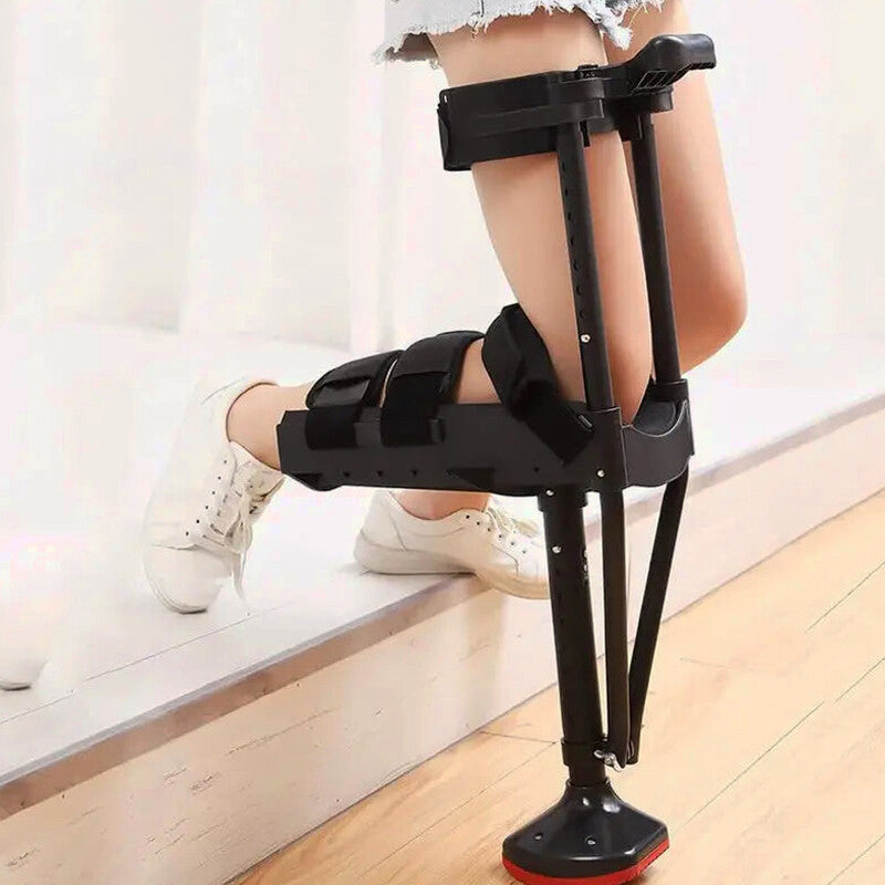 Hands-Free Knee Crutch - Adjustable Height With Padded Support
