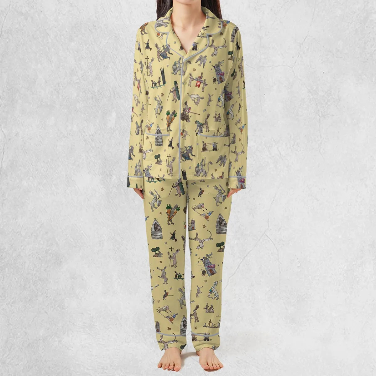 Killer Rabbit The Medieval Marginalia Pajamas Set
