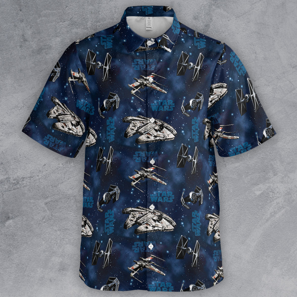 Star Wars Ships Pattern Button Down Shirt