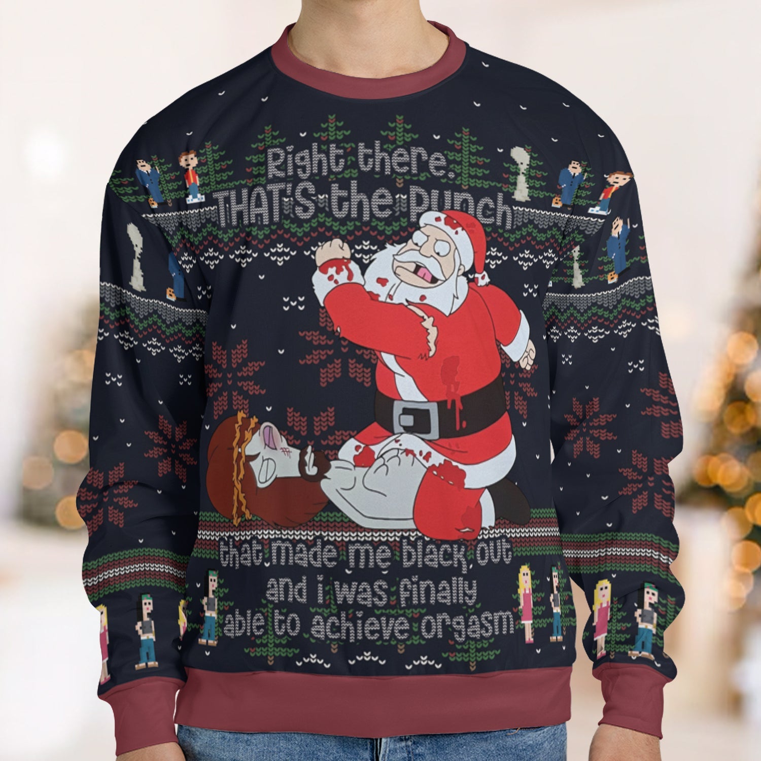 That's Punch American Dad Ugly Christmas Sweatshirt