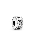 Sterling Silver Heart Band Clip Charm