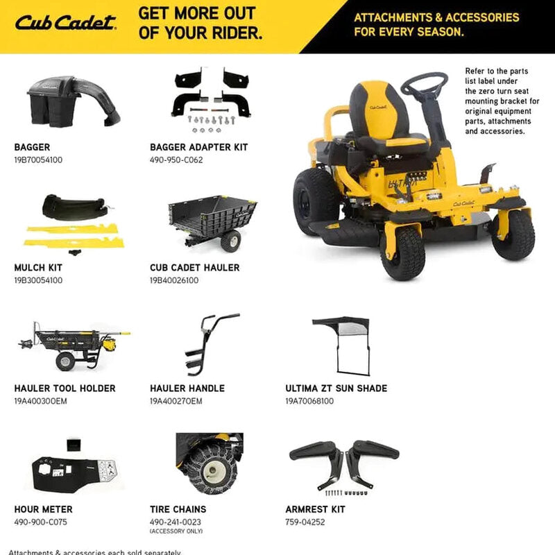 Cub Cadet Ultima ZTS1 Zero-Turn Mower, 42-Inch Fabricated Deck, 22-HP Kohler Engine