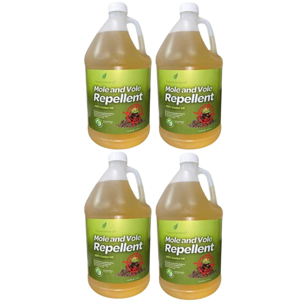 Natural Elements Mole And Vole Repellent - 100% Castor Oil, 1 Gallon