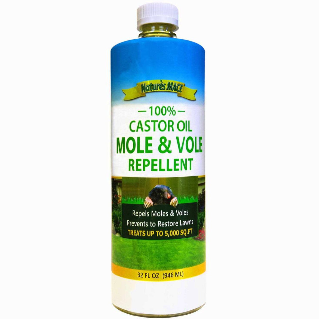 Nature's Mace Mole & Vole Repellent 1 Gallon Pure Castor Oil Concentrate Covers Up To 20,000 Sq Ft