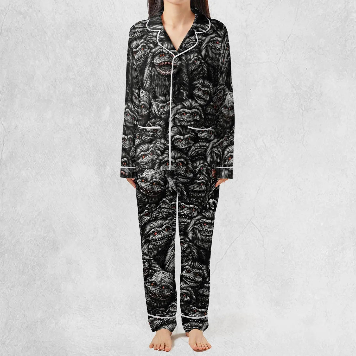 Critters Pattern Halloween Pajamas Set
