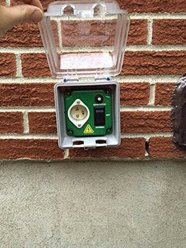 EZ Generator Switch 15A 125V Green Manual Transfer Electrical Switch