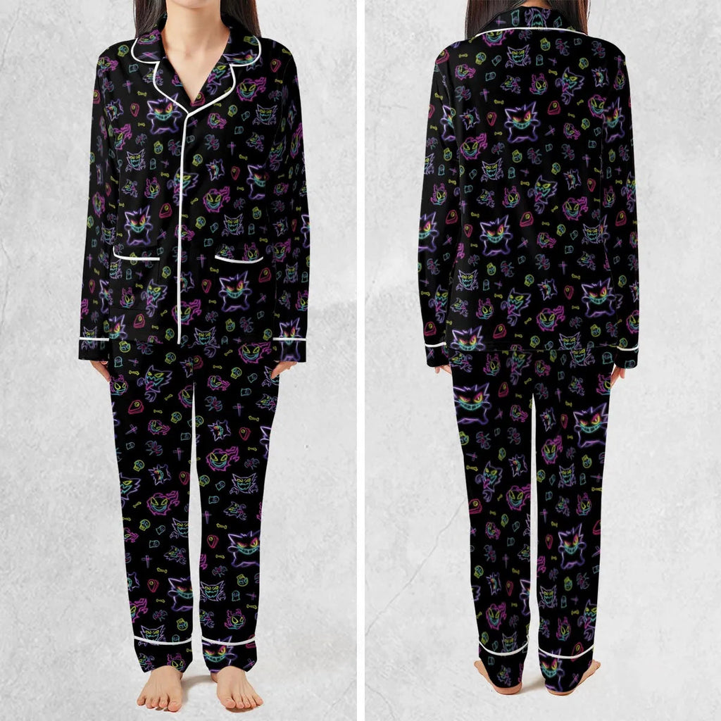 Neon Gastly Haunter Gengar Pokemon Pajamas Set