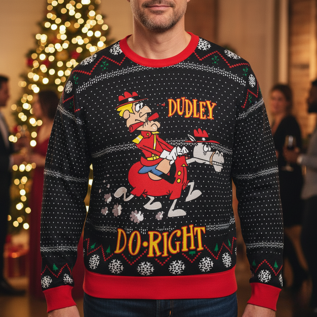 Dudley Do-Right Ugly Christmas Sweatshirt