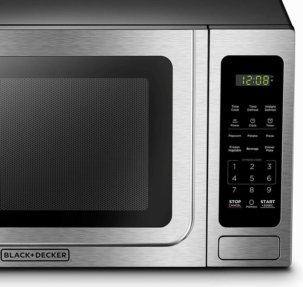 BLACK+DECKER 1.4 Cu Ft 1000 Watt Countertop Microwave Oven, Stainless Steel