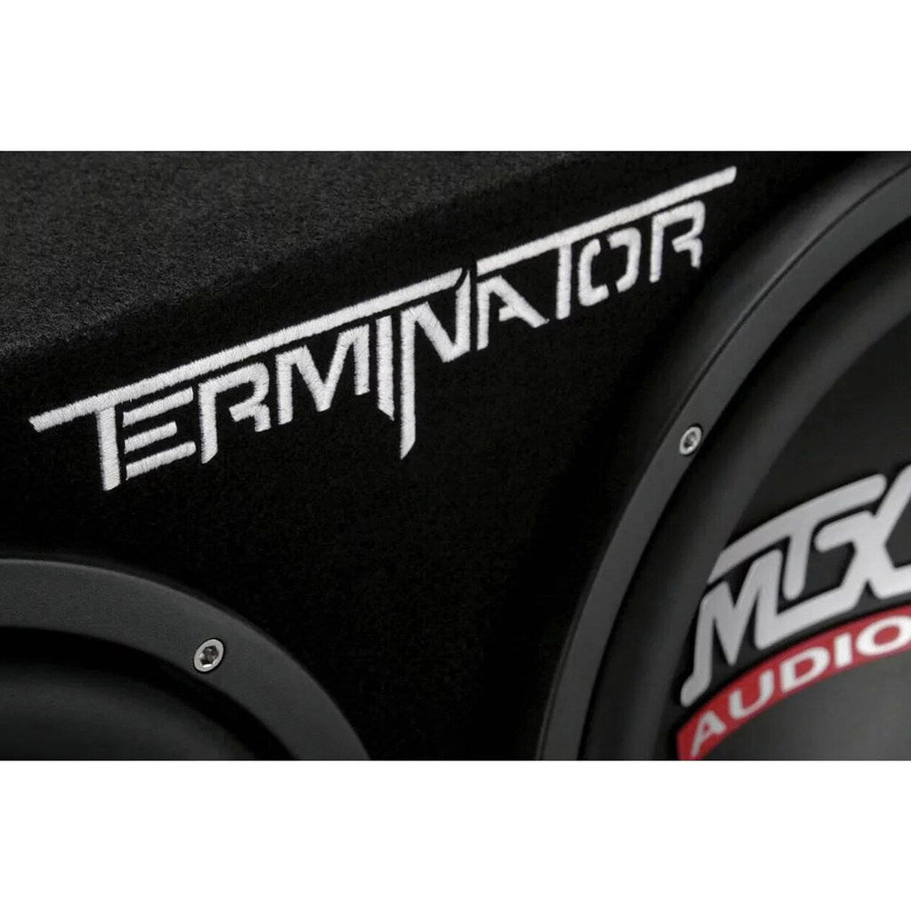 MTX TNE212D 12-Inch Subwoofer Enclosures 2-Pack With Planet Audio AC1500.1 Amplifiers 2-Pack And Soundstorm AKS8 Amp Wire Kit