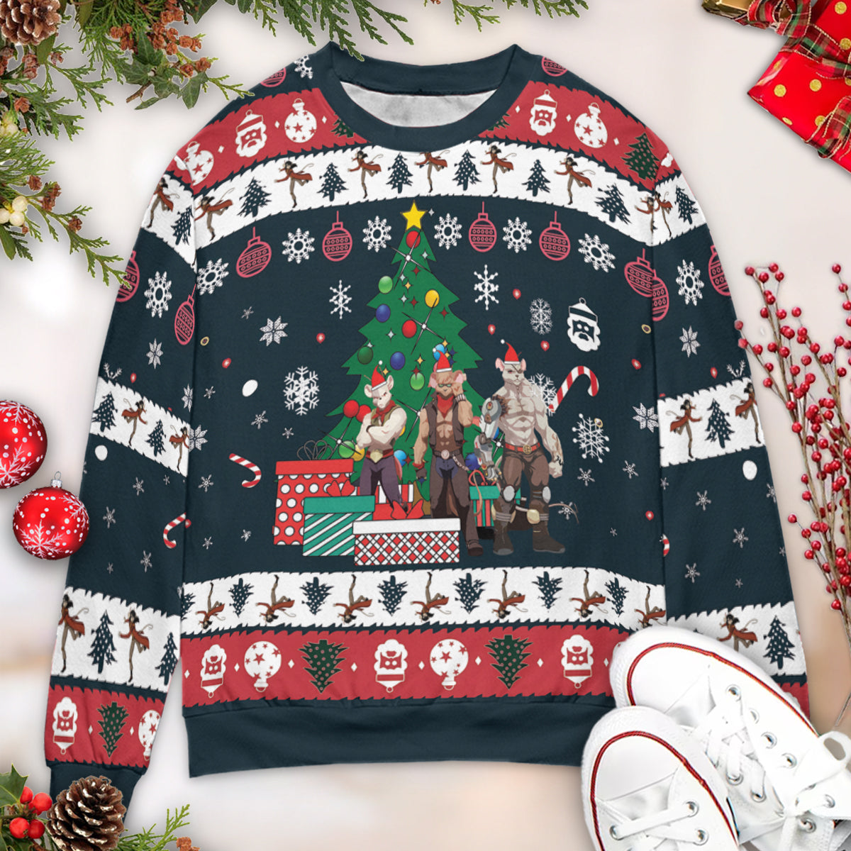 Biker Mice From Mars Ugly Christmas Sweatshirt