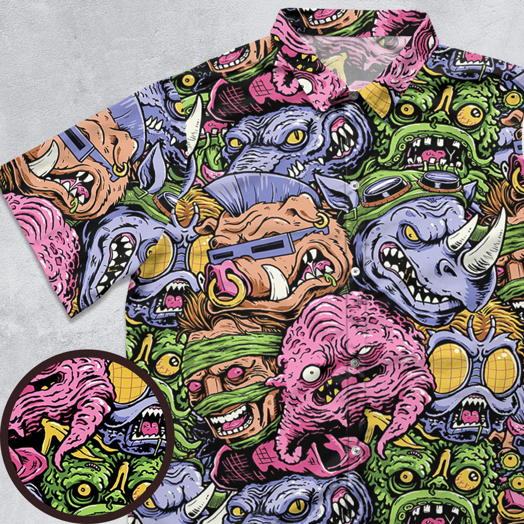 Nostalgic Villains Teenage Mutant Ninja Turtles Button Down Shirt