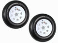 Trailer Tire & Wheel Combo ST205/75D15 Load Range C White Spoke Rims 2-Pack