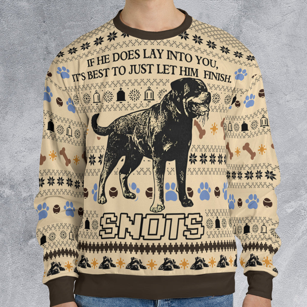 Snots Misissippi Leg Hound Ugly Christmas Sweatshirt
