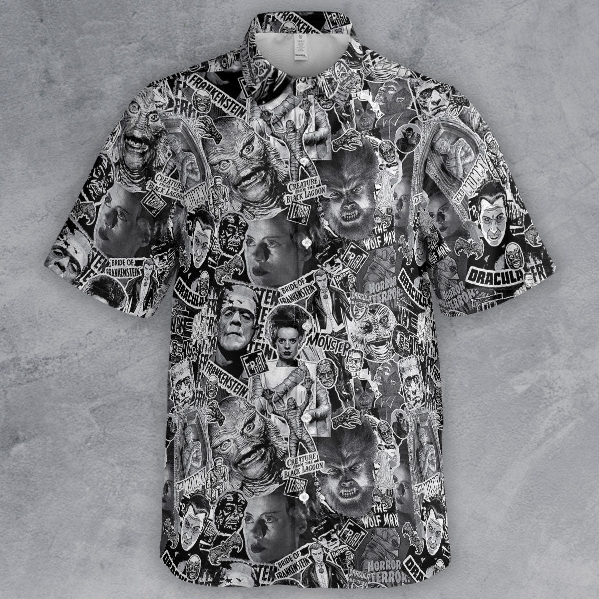 The Monsters Universal Classic Monsters Button Down Shirt