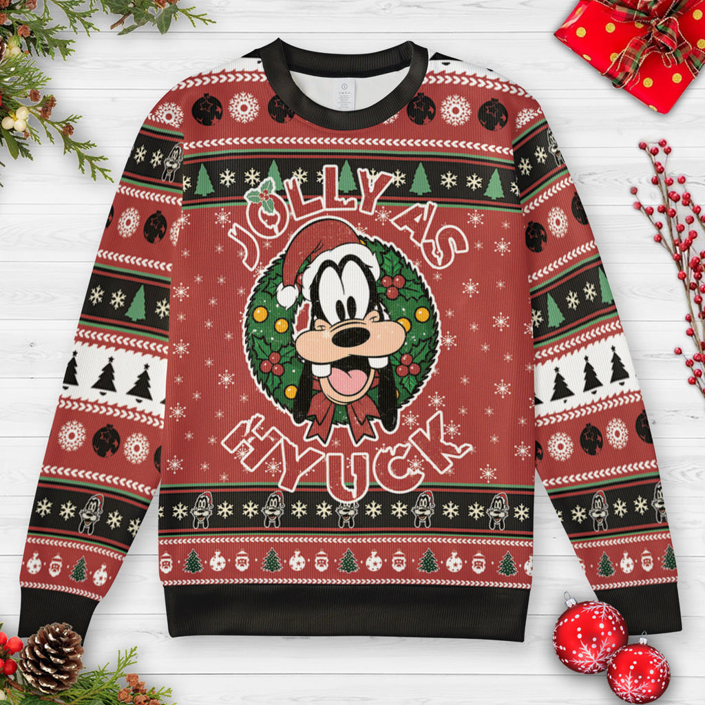 Jolly As Hyuck Goofy Ugly Christmas Sweatshirt