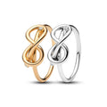 Two Tone Infinity Knot Ring Set