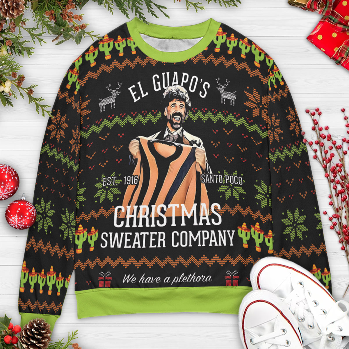 Christmas Sweater Company Three Amigos Ugly Christmas Sweatshirt