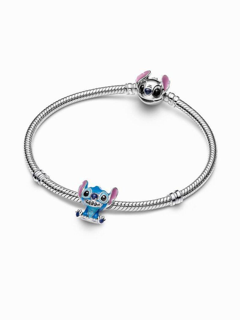 Blue Alien Character Silver Charm