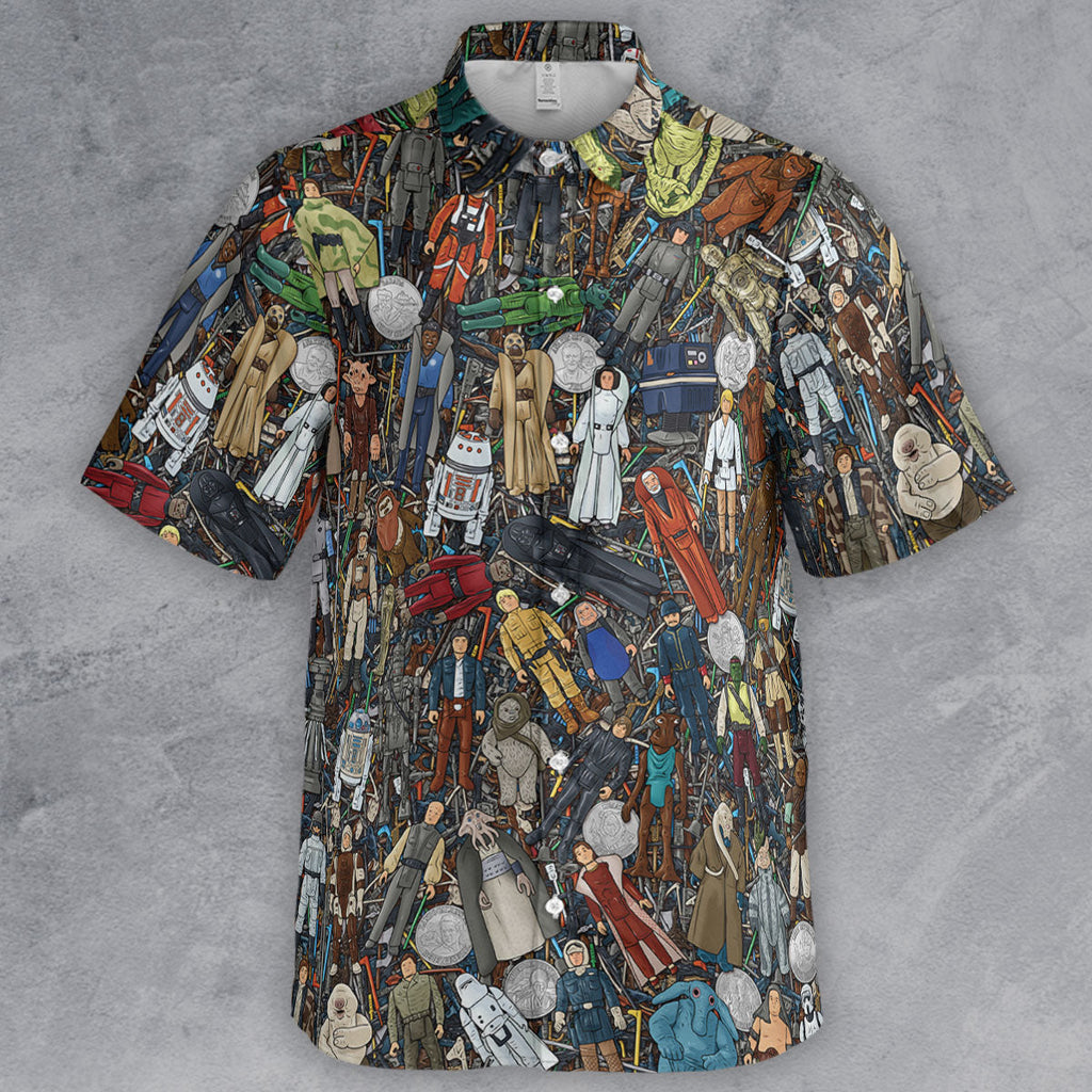 Star Wars Characters Figures Button Down Shirt