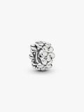Sterling Silver White Daisy Spacer Charm