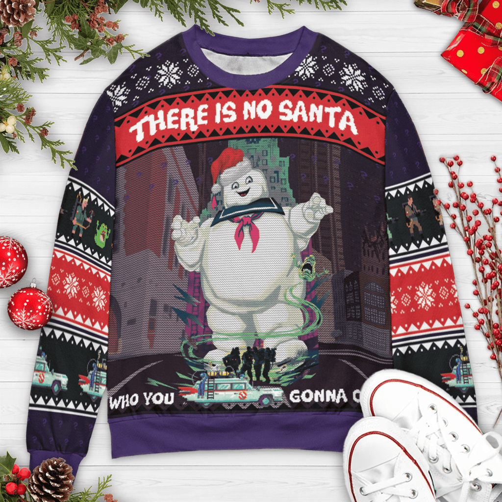 There Is No Santa Ghostbusters Christmas Ugly Christmas Sweatshirt