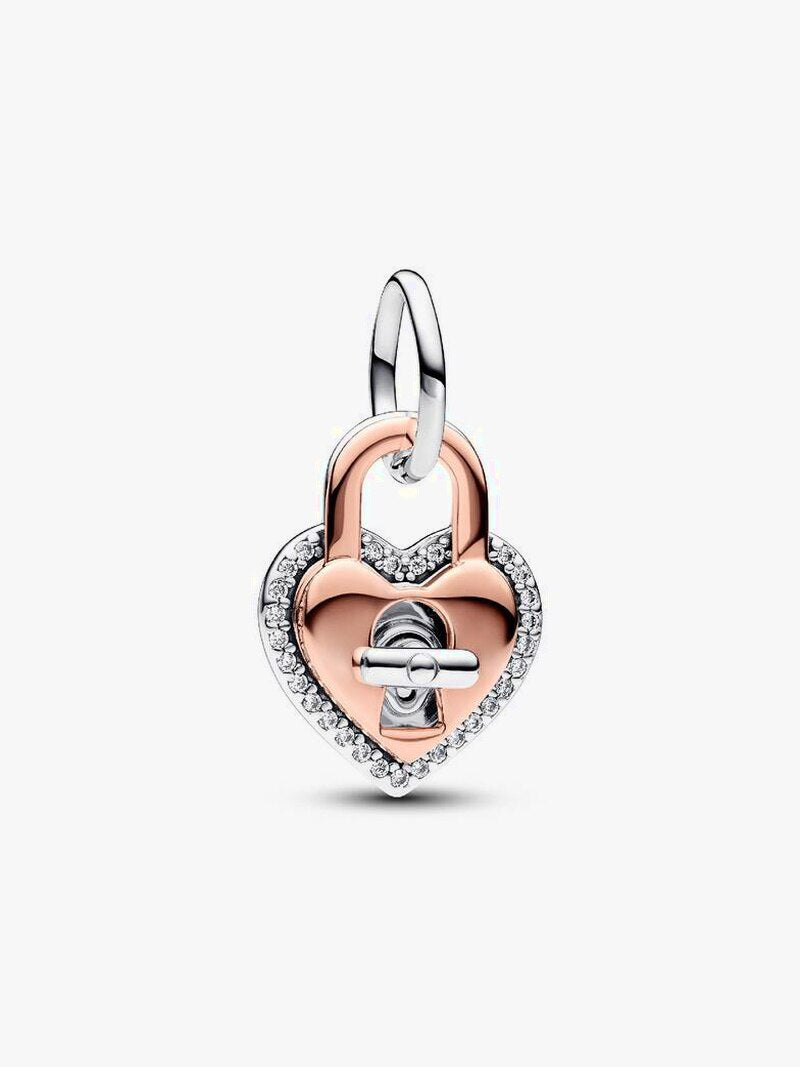 Heart And Padlock Charm Set