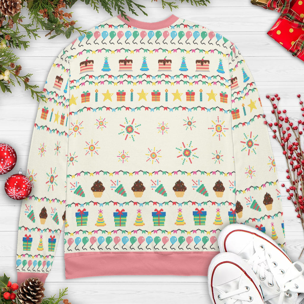 The Party Never Ends Ugly Christmas Sweatshirt