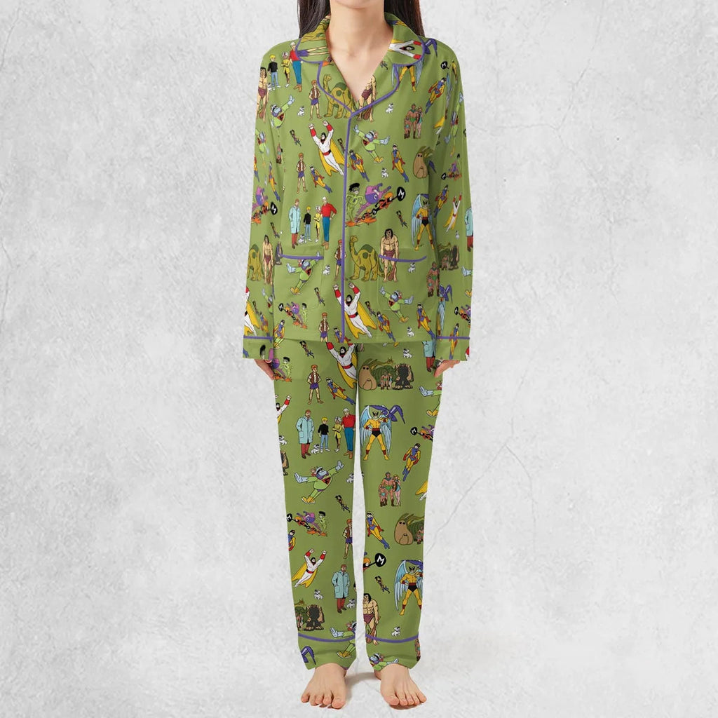 60s Vintage Characters Pajamas Set
