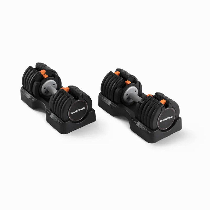 NordicTrack Select-A-Weight Adjustable Dumbbell Set, 55 lb Each