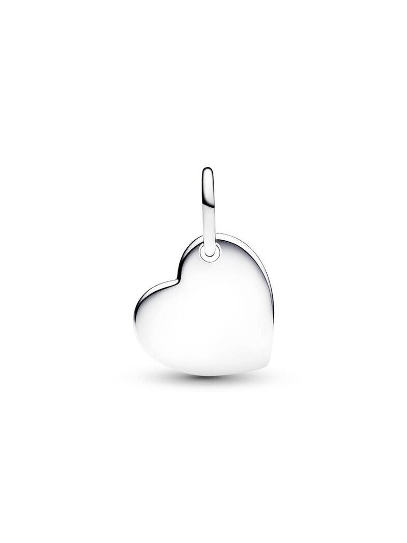 Pink Stone Engravable Heart Dangle Charm