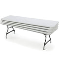Lifetime Commercial Nesting Folding Table 4-Pack, 96 in. x 30 in., White Granite - 8-Foot