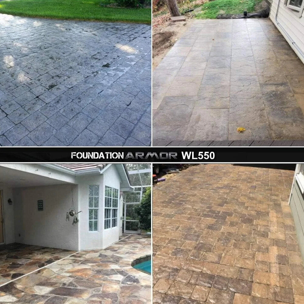 Armor Matte Wet Look Enhancer Sealer for Concrete, Brick, Pavers, Stone, and Slate - WL550-5 Gallon
