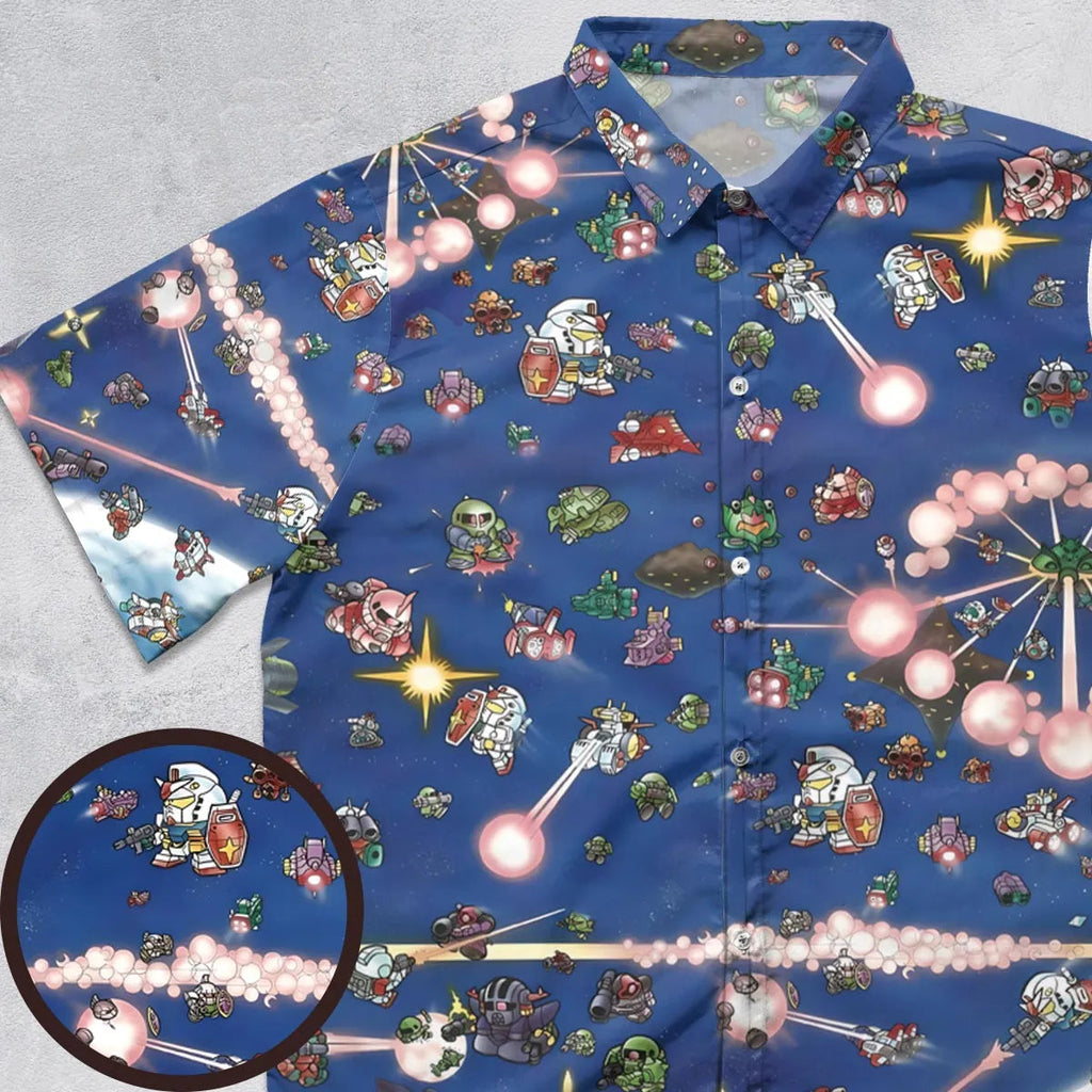 SD Gundam Battle Button Down Shirt