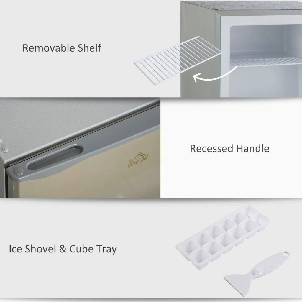 HOMCOM Countertop Upright Mini Freezer, 1.1 Cu.Ft, Gray - 05