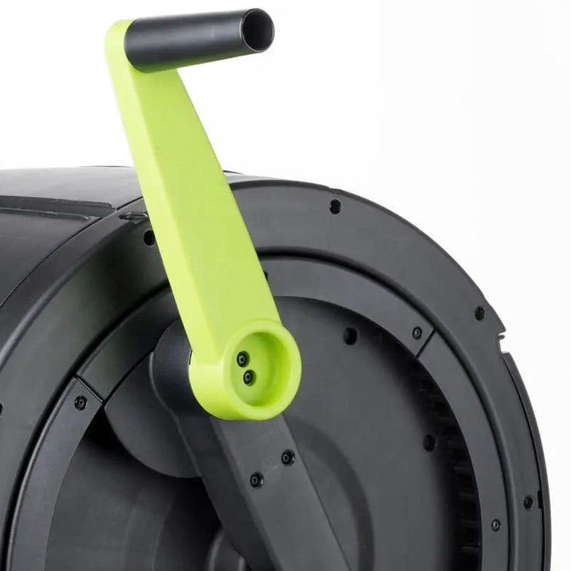 Maze 65-Gallon Dual-Chamber Compost Tumbler With Integrated Cart - Black