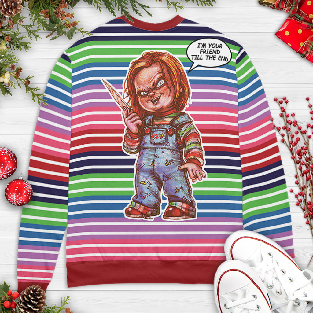 Chuckie Doll Good Guys Ugly Christmas Sweatshirt