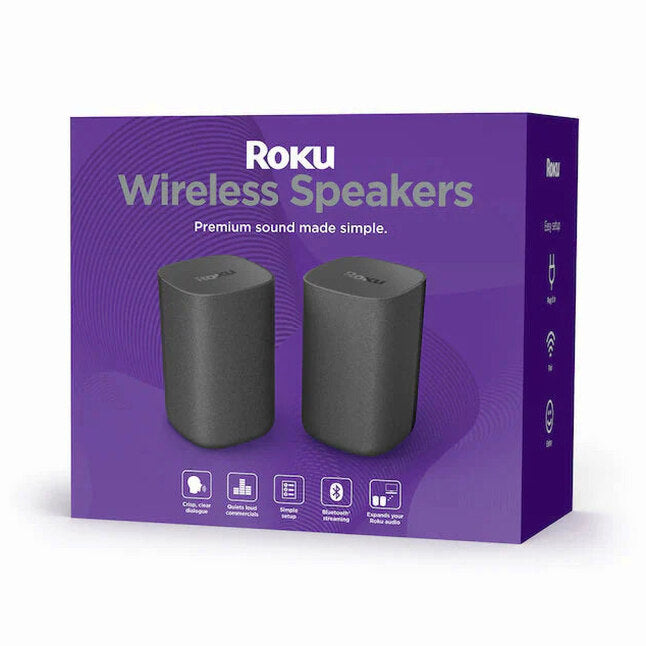 Roku Wireless Speakers 6.1-in 80-Watt Set Of 2