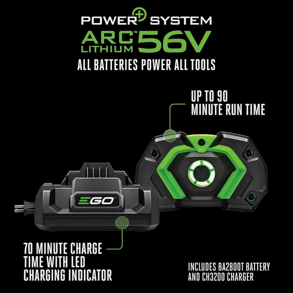 EGO POWER+ Cordless Electric Leaf Blower 765 CFM With 56V 5.0Ah Battery And Charger - LB7654