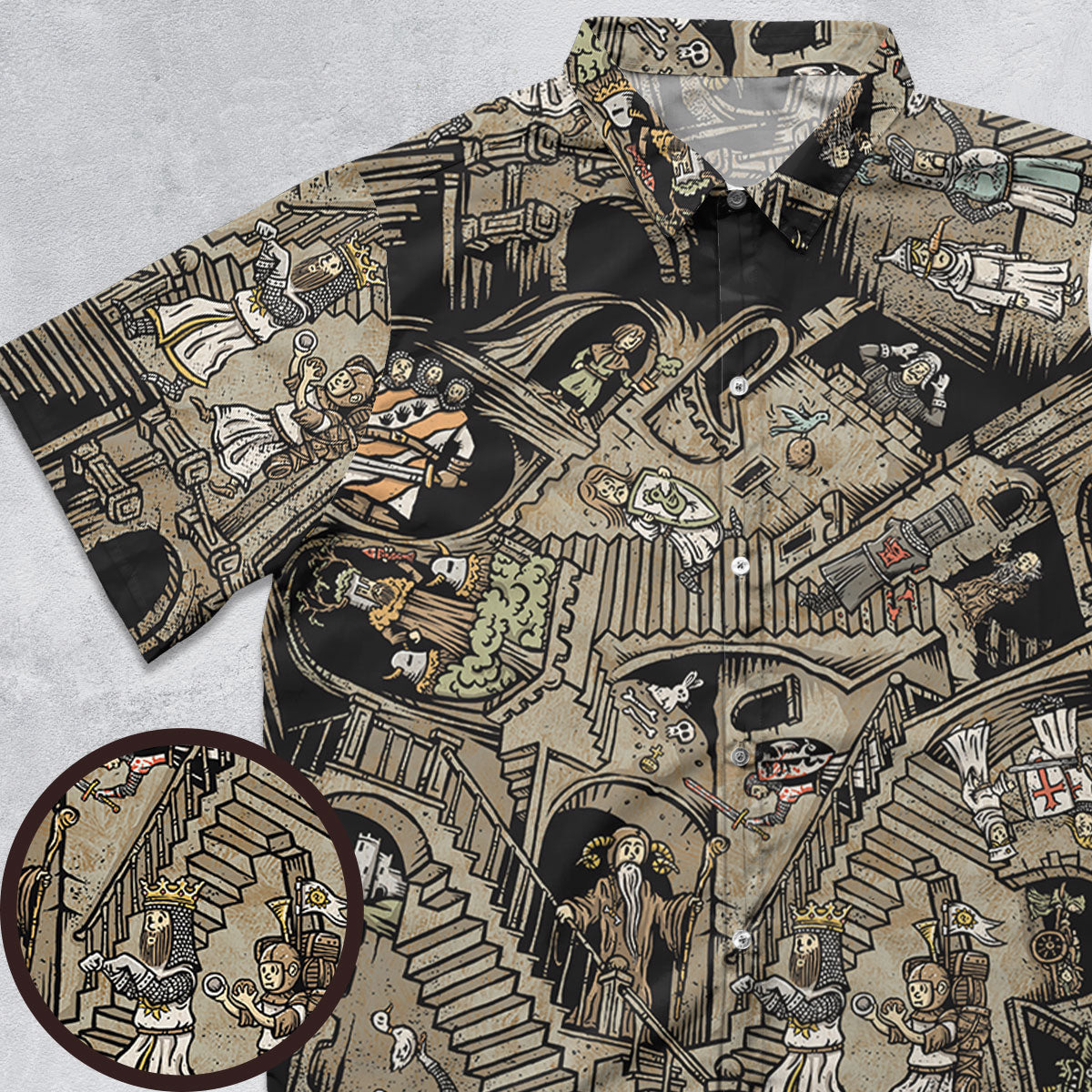 Monty Escher’s Relativity Button Down Shirt