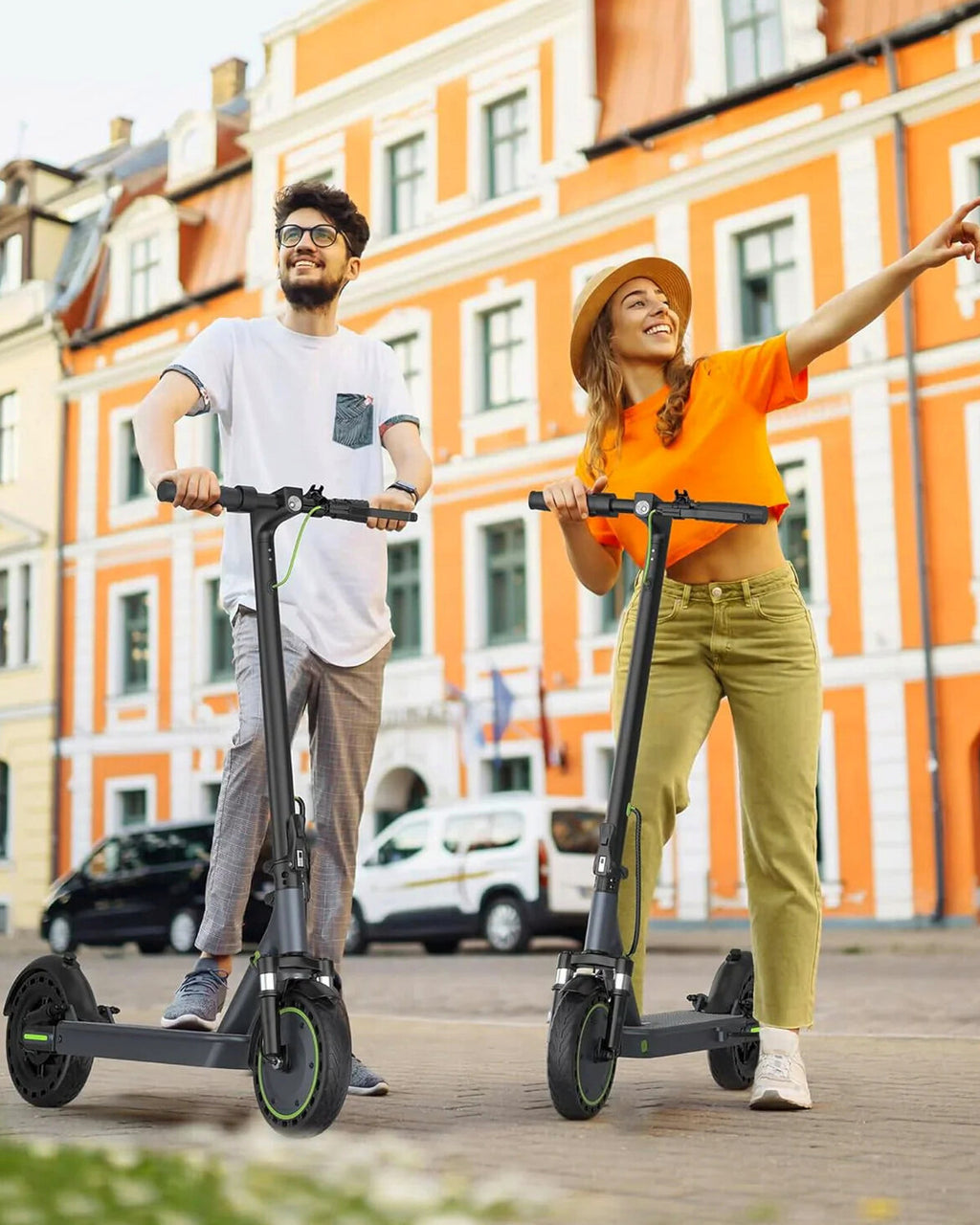 Roinside Electric Scooter, 8.5 in Solid Tires, 350W, 19 MPH, 21-23 Miles - UP12 Plus