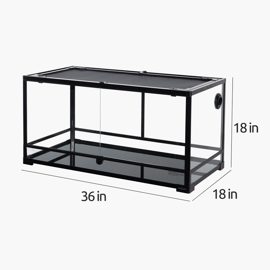 REPTI-ZOO Glass Terrarium, Front Double Doors, 40 Gallon