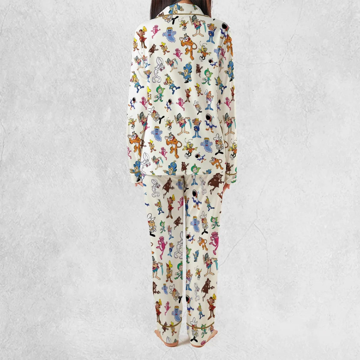 80s 90s Commercial Mascot Cereal Pajamas Set