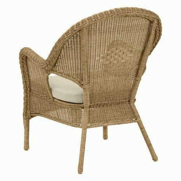 Hampton Bay Rosemont Light Brown Steel Wicker Stackable Outdoor Patio Lounge Chair With Putty Tan Cushion - 65-91-1BR-996