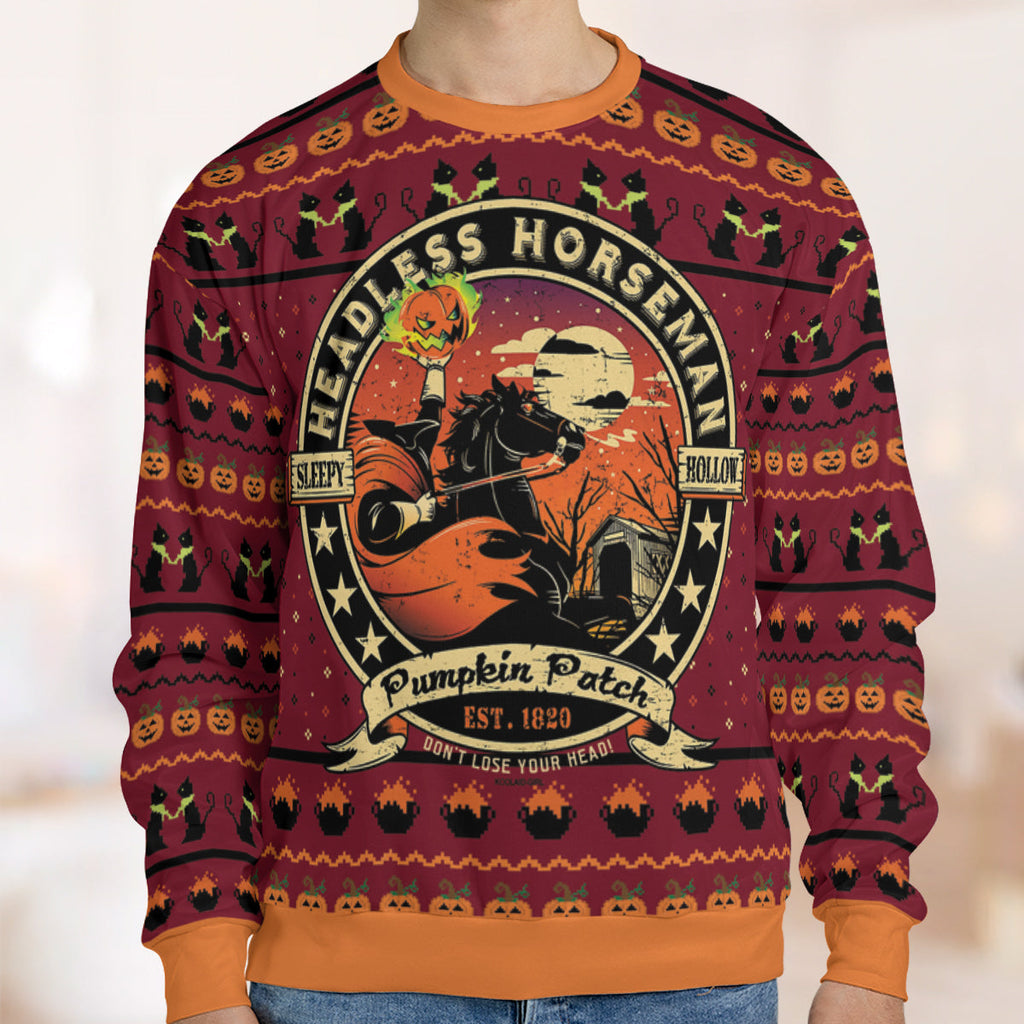 Don't Lose Your Head Now Sleepy Hollow Ugly Christmas Sweatshirt