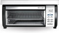 BLACK+DECKER SpaceMaker Under-Cabinet Toaster Oven, Black/Stainless Steel, 9 in Pizza, 4 Slice - TROS1000D