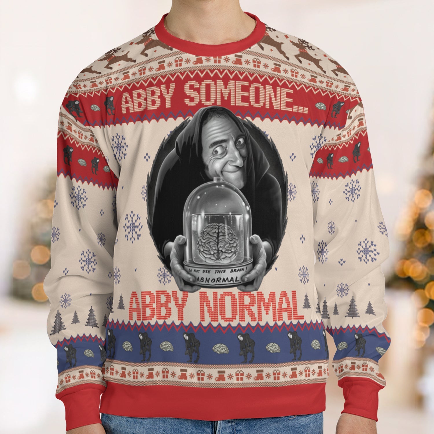Abby Someone Young Frankenstein Ugly Christmas Sweatshirt
