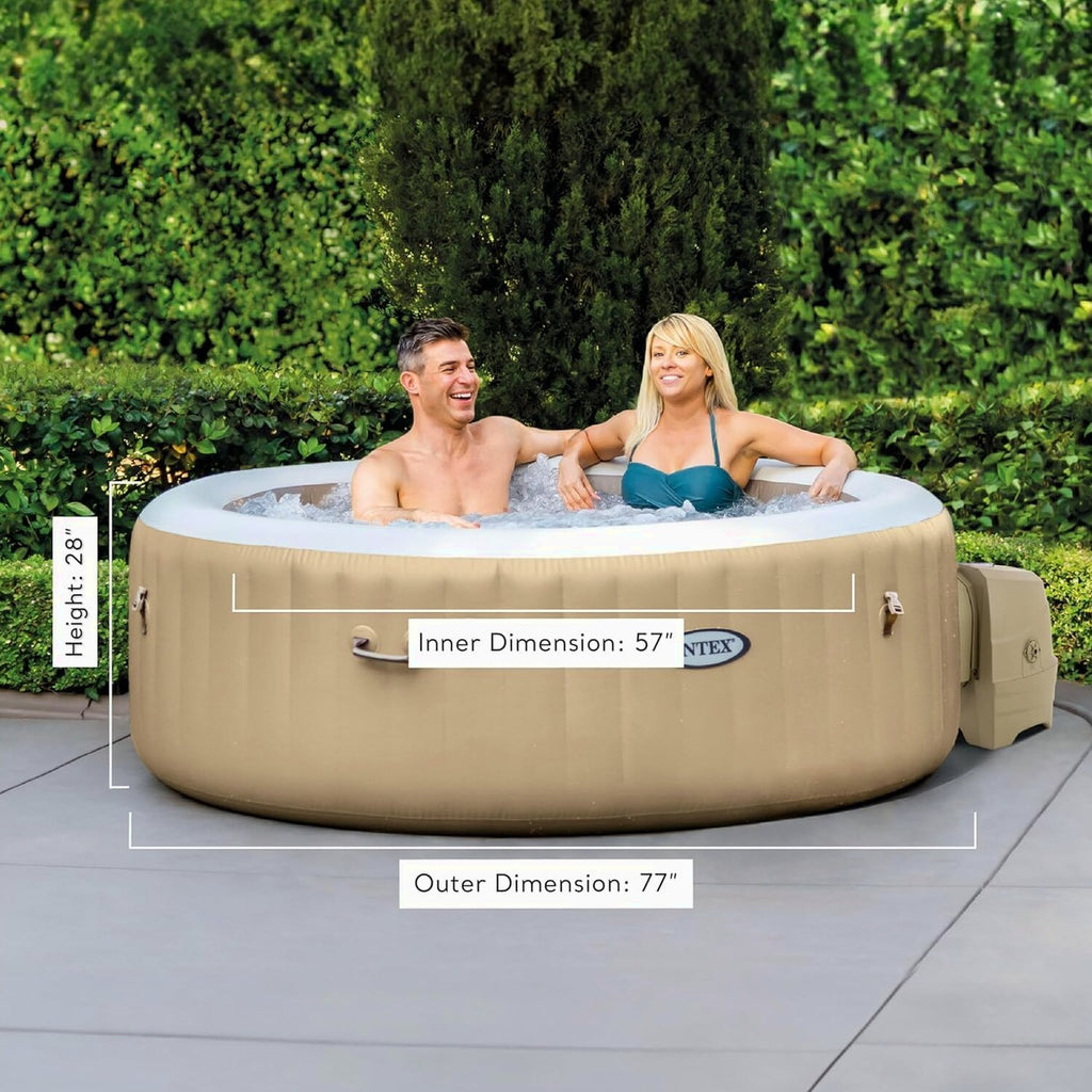 INTEX PureSpa Bubble Massage Spa Set, 4 Person, 77in x 28in - 28425EH