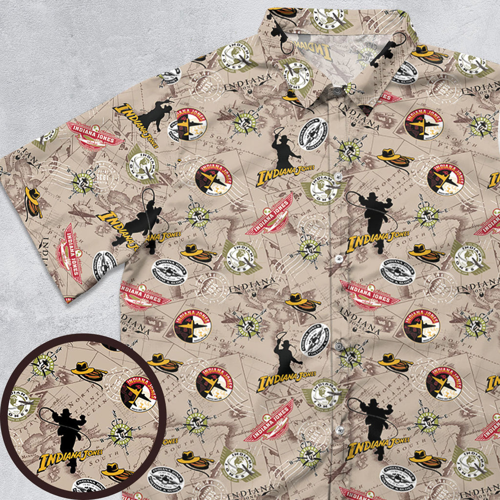 Indiana Jones Patterns Button Down Shirt