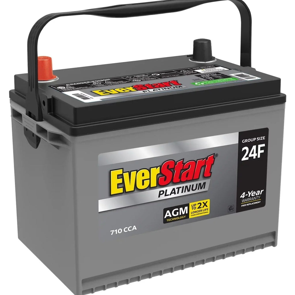 EverStart Platinum AGM Automotive Battery, Group Size 24F, 12 Volt, 750 CCA